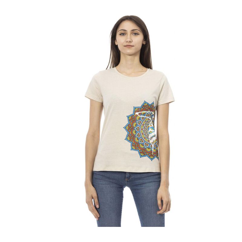 Тениска с къс ръкав TRUSSARDI ACTION 2BT20_03Sand