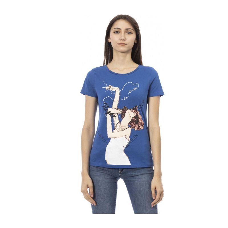 Тениска с къс ръкав TRUSSARDI ACTION 2BT23_48Bluette