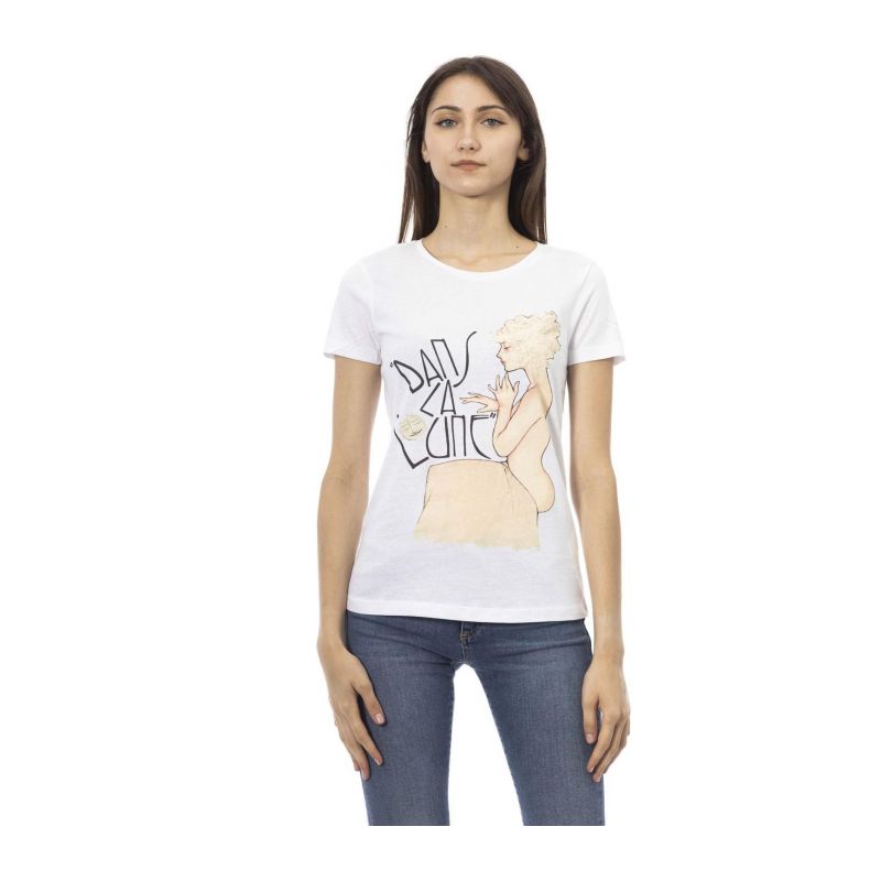 Тениска с къс ръкав TRUSSARDI ACTION 2BT25_001WHITE