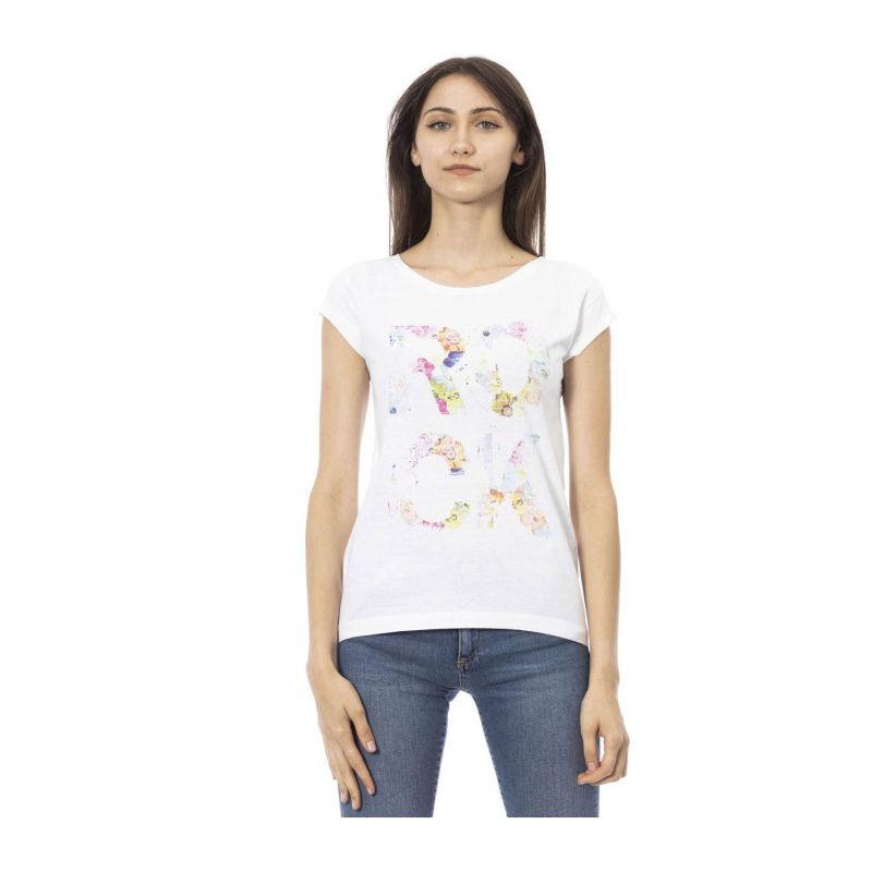 Тениска с къс ръкав TRUSSARDI ACTION 2BT56_001WHITE