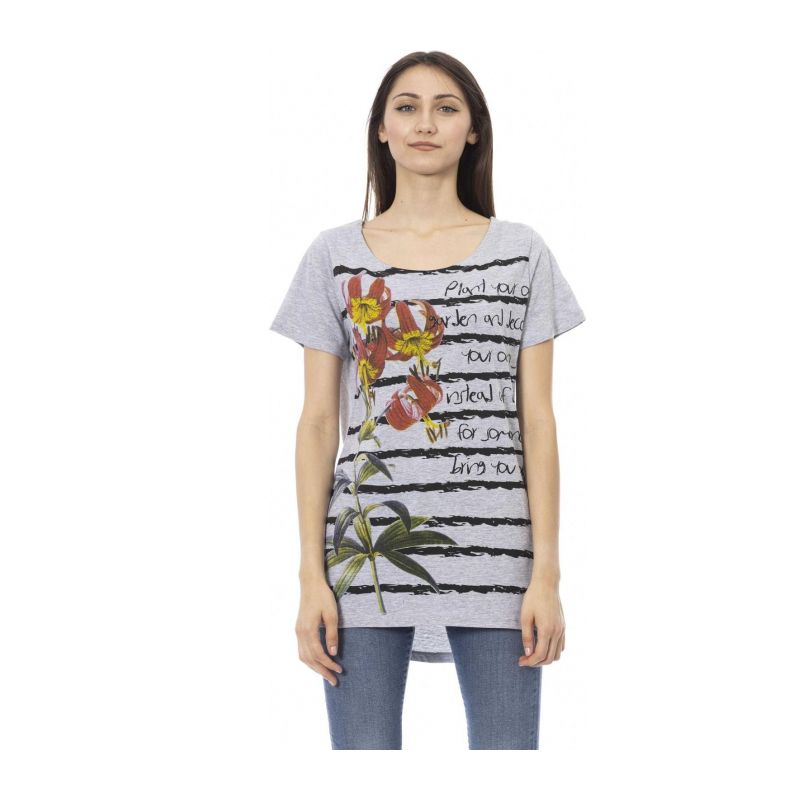 Тениска с къс ръкав TRUSSARDI ACTION 2BT04A_13Grey