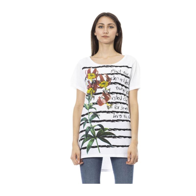 Тениска с къс ръкав TRUSSARDI ACTION 2BT04A_001WHITE