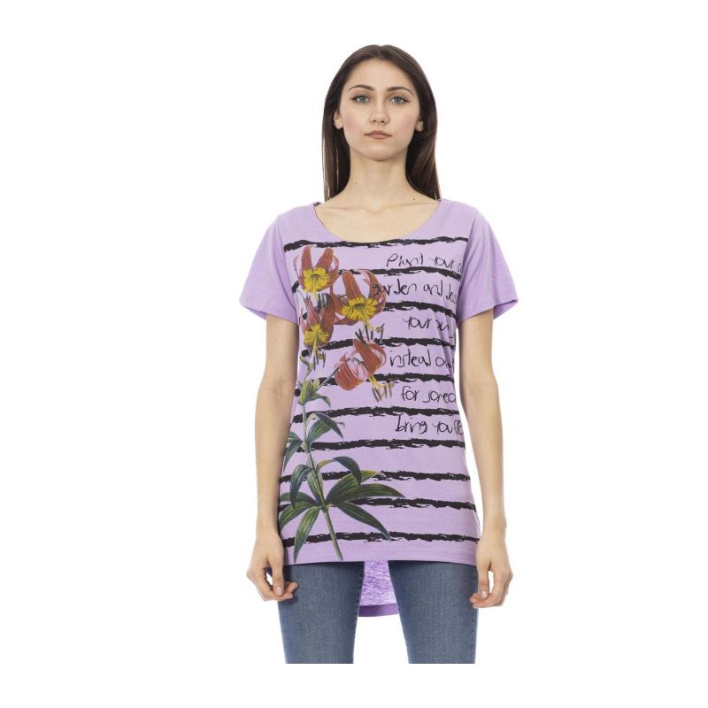 Тениска с къс ръкав TRUSSARDI ACTION 2BT04A_27Lilac