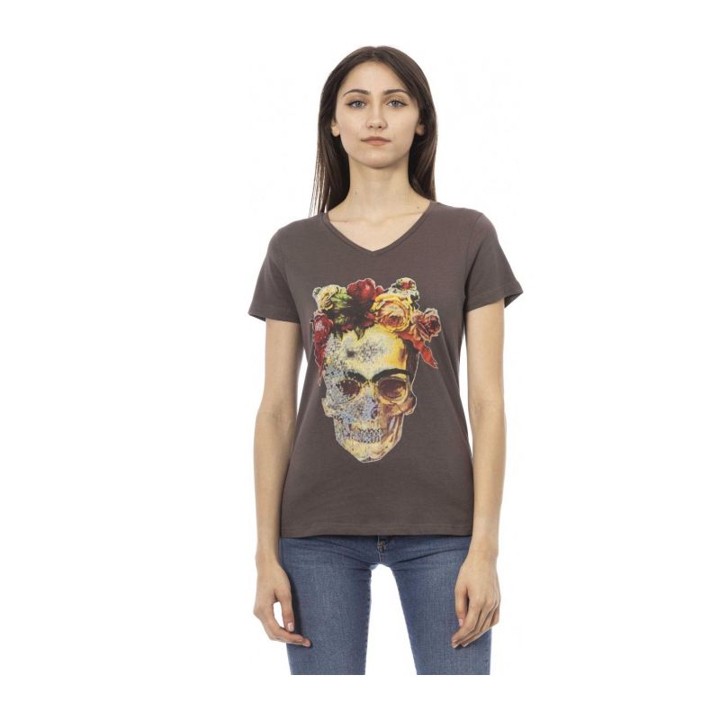 Тениска с къс ръкав TRUSSARDI ACTION 2BT28_15Brown