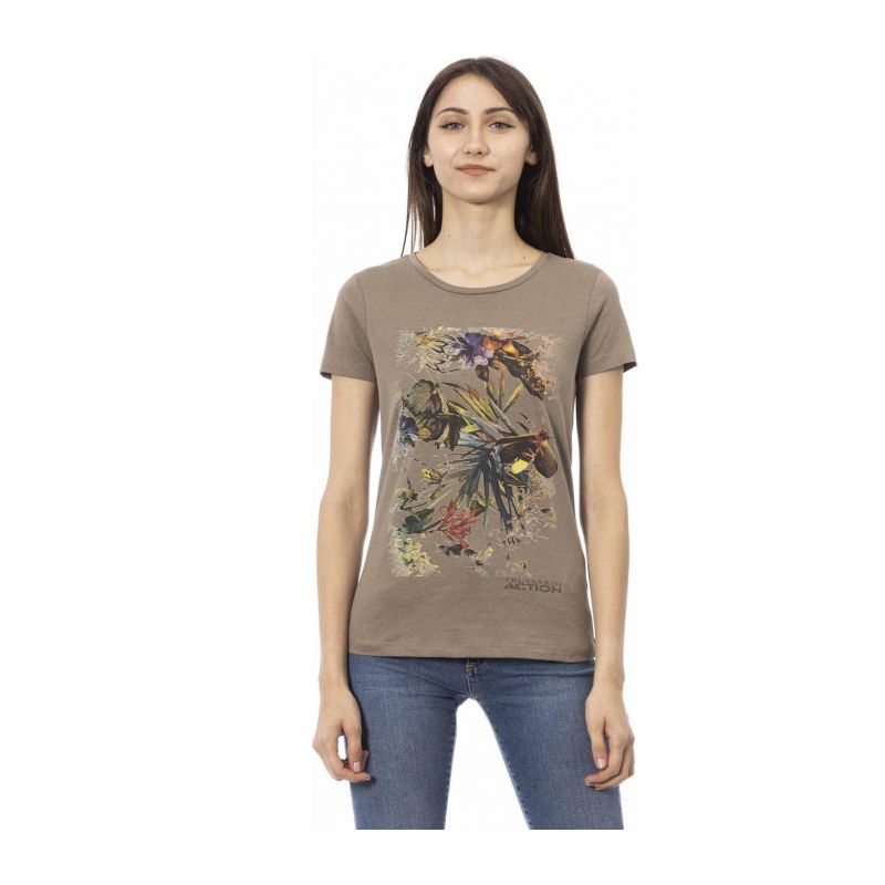 Тениска с къс ръкав TRUSSARDI ACTION 2BT12_170Brown