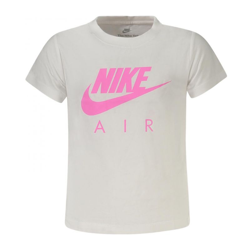Тениска с къс ръкав за момичета, бяла NIKE 36M812_BIWHITE