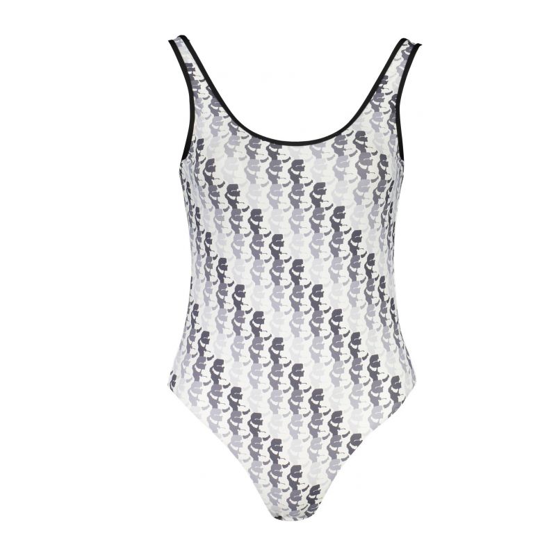 Цял бански KARL LAGERFELD KL21WOP07_BIANCO_WHITE