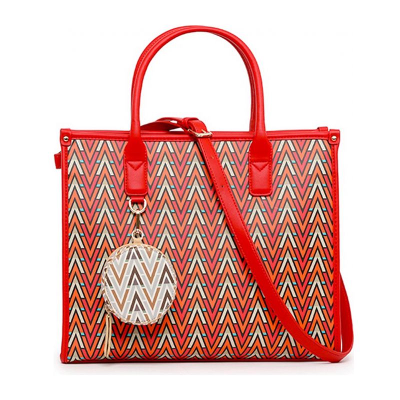 Чанта с дръжка VALENTINO BY MARIO VALENTINO TONIC-VBS69902_ROSSO-MULTI